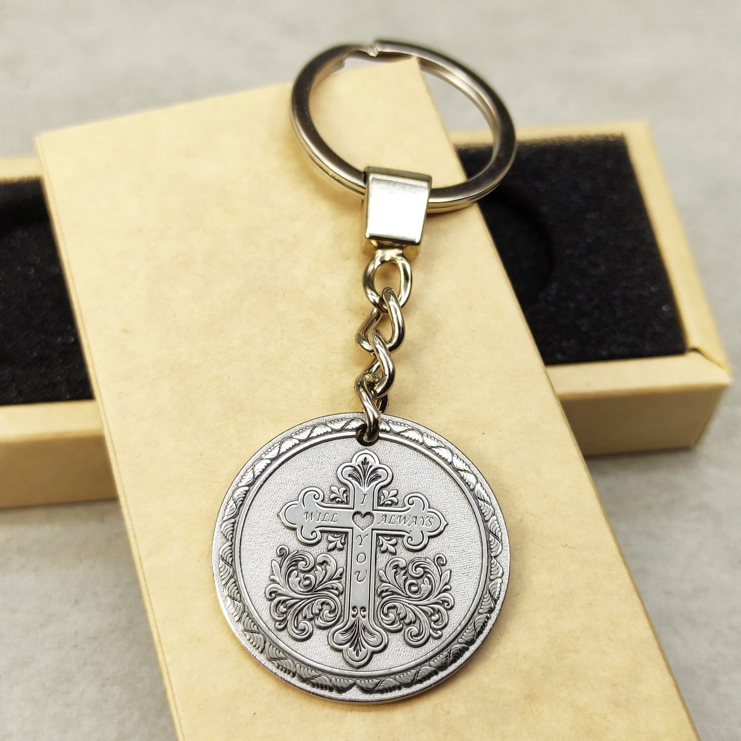 Steel keychain