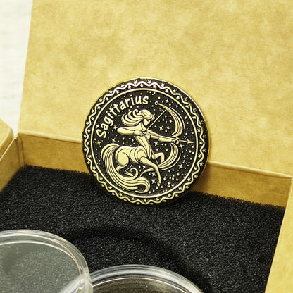 Sagittarius Zodiac Sign Brass Coin - Personalized Gift for Sagittarius