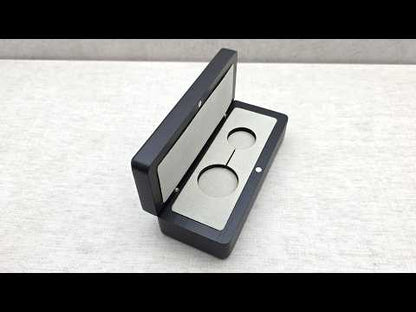 Black Wooden Gift Box for Keychain or Pendant Solid Ash Display Case with Custom Velvet Insert
