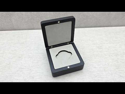 Black Wooden Gift Box for Commemorative Coins Solid Ash Display Case with Custom Velvet Insert