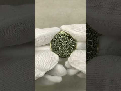 Brass Coin "Bear Paw" — Scandinavian Amulet of Strength, Courage, and Protection